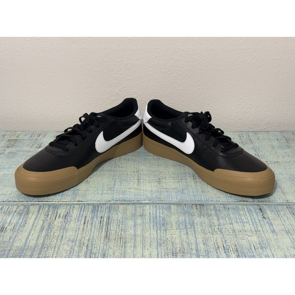 Size 10.5 - Nike Court Shot Black White-Gum Light Brown FQ8146-003 New No Box. - Picture 4 of 10